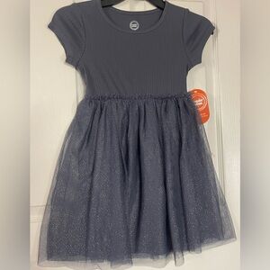 Wonder Nation Girls Slate Grey Tulle Dress! NWT! Size 6/6X‎